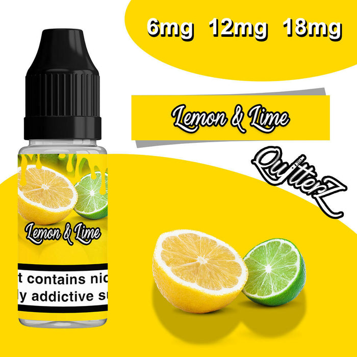 QuitterZ Lemon & Lime 10ml e liquid High PG 70Pg 30Vg