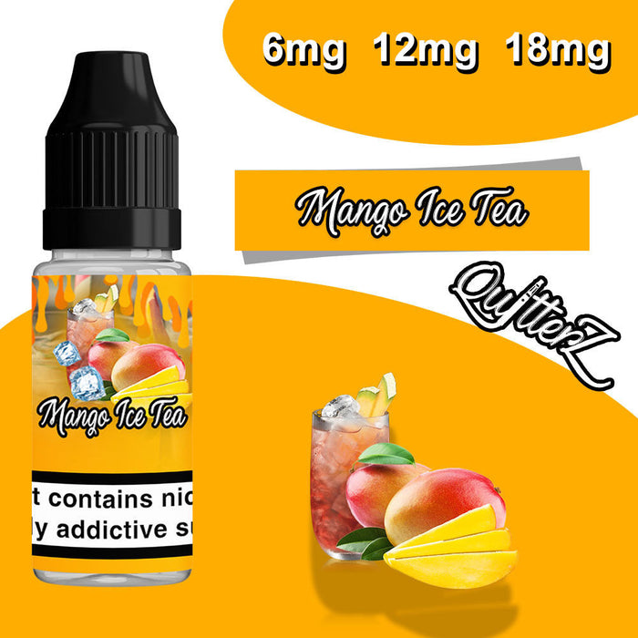 QuitterZ Mango Ice Tea 10ml e liquid High PG 70Pg 30Vg