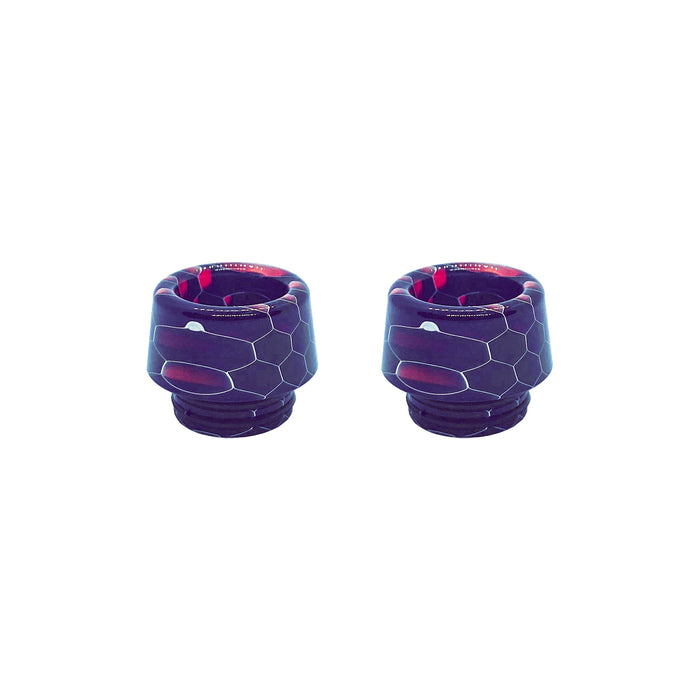 810 Drip Tips, Snake Version Pack of 2 Red Snakeskin Cone