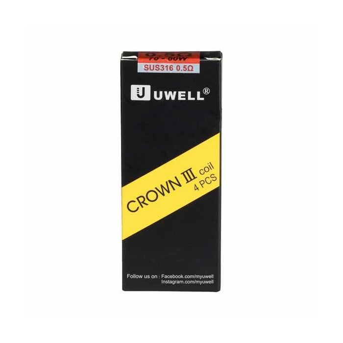 Uwell SUS316 Crown III Coils 0.5 ohm 4 Pcs