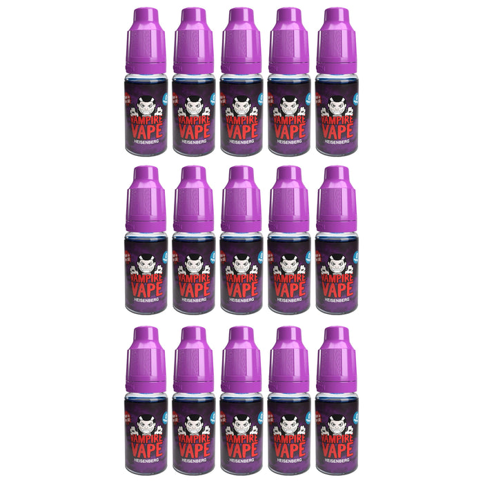 Vampire Vape E-Liquid Heisenberg 0mg 10ml - Pack of 15 Clearance Vampire Vape E-Liquid Heisenberg 0mg 10ml - Pack of 15 Clearance
